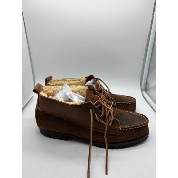 VTG Ralph Lauren Country Shearling Lined Boots Suede Leather Made in USA 8 main image 7